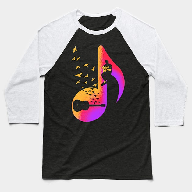 Acoustic Guitar Player Baseball T-Shirt by barmalisiRTB